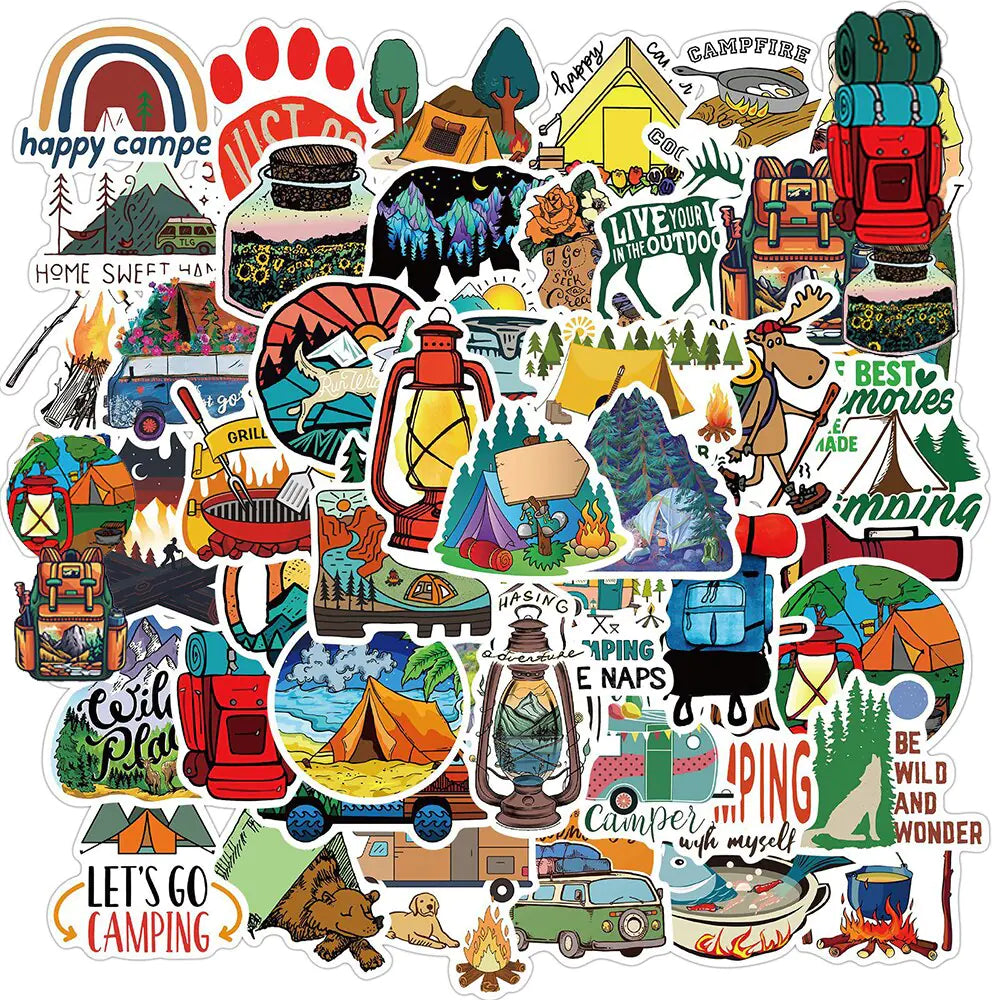 Camping Graffiti Stickers