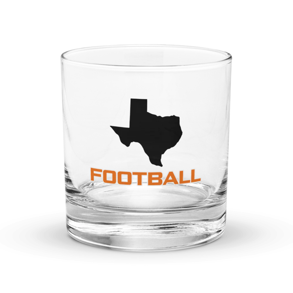 Texas Whiskey Glass- Football 1st Edition