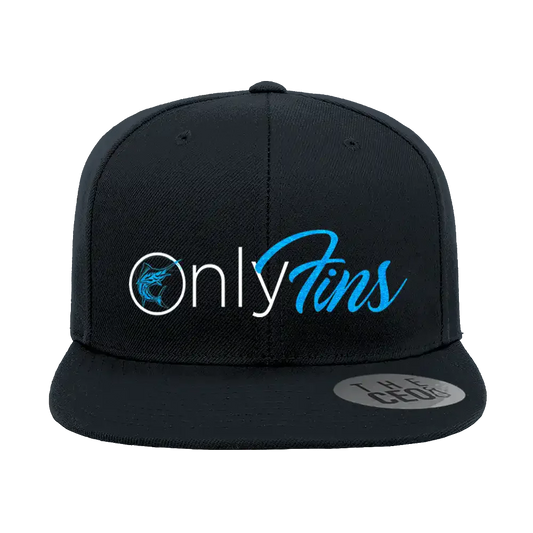 Only Fins Embroidered Flat Bill Hat