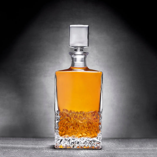 Barn & Bramble Whiskey Decanter - Rectangle - 700ML (Single or by the case)