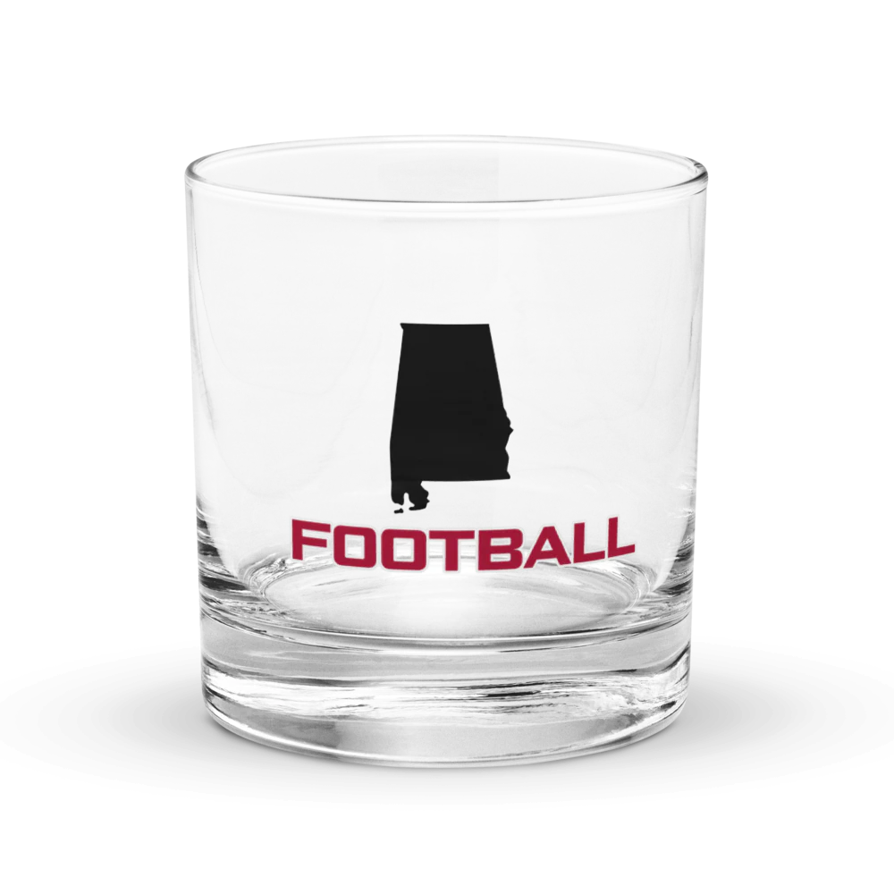 Alabama Whiskey Glass- Football 1st Edition