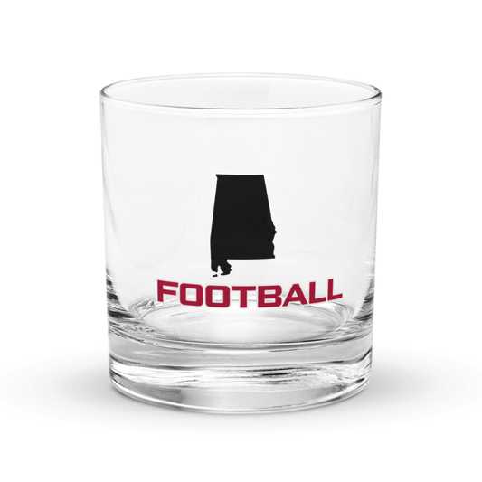 Alabama Whiskey Glass- Football 1st Edition