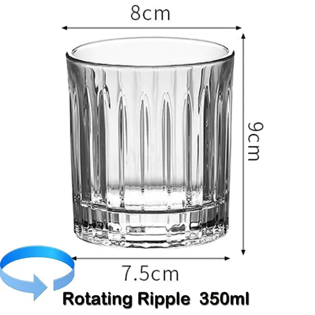 Rotating Old Fashioned Whiskey Glass