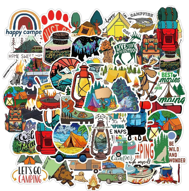 Camping Graffiti Stickers