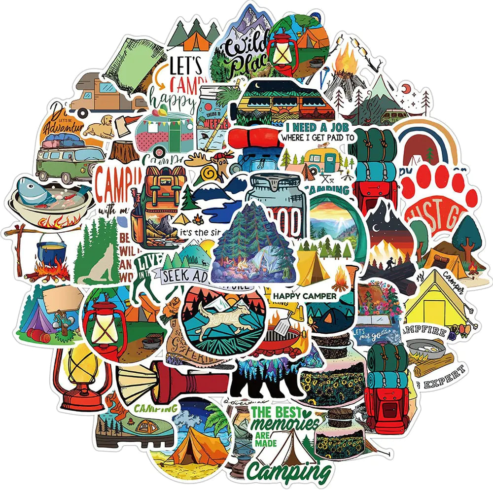 Camping Graffiti Stickers