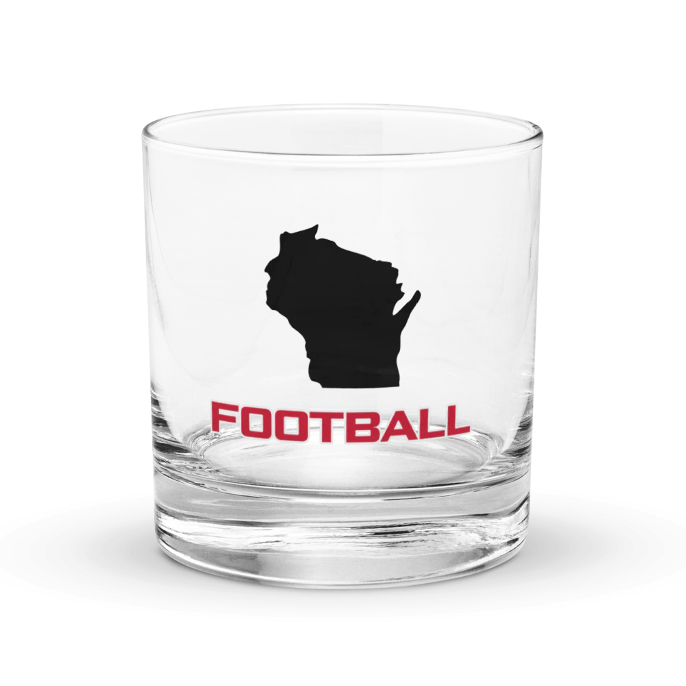 Wisconsin Whiskey Glass- Football 1st Edition