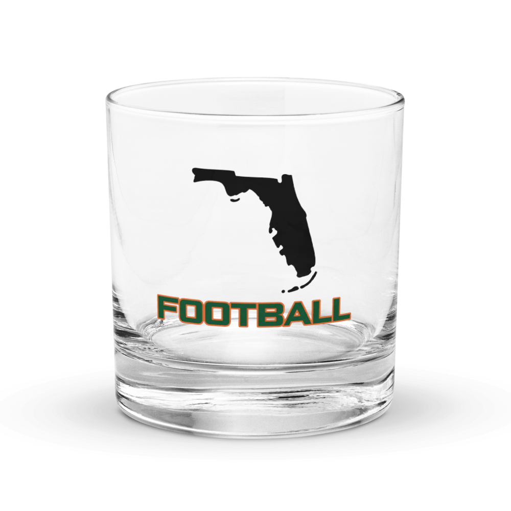 Miami Whiskey Glass- Football 1st Edition