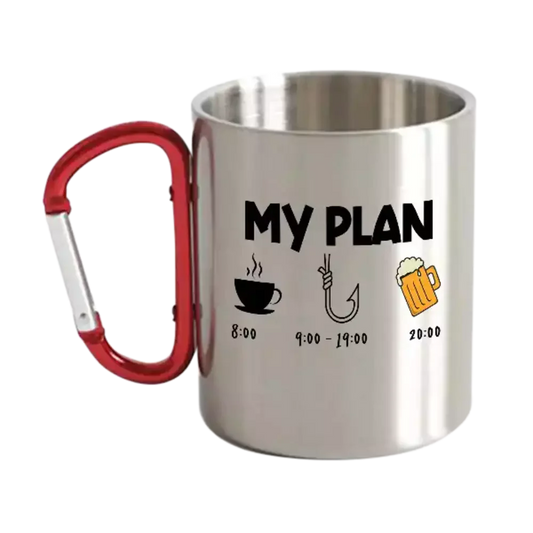 My Fishing Plan Carabiner Mug 12oz