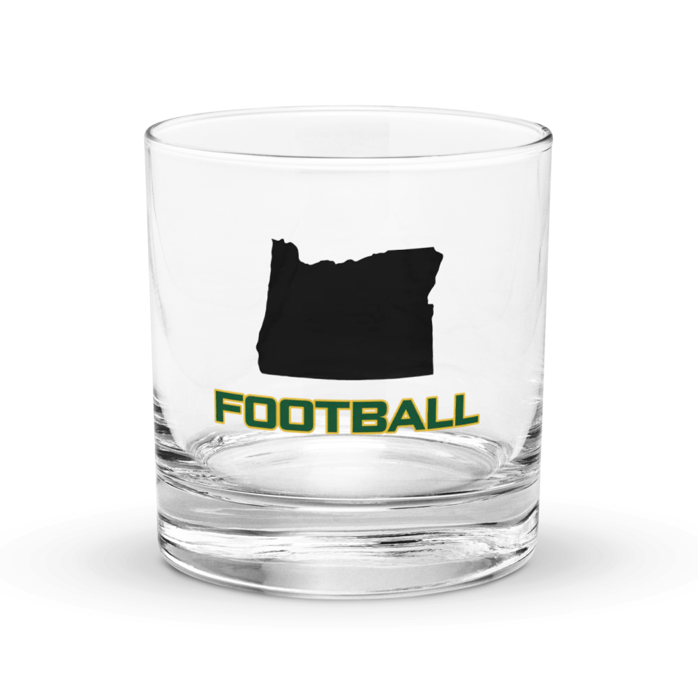 Oregon Whiskey Glass- Football 1st Edition