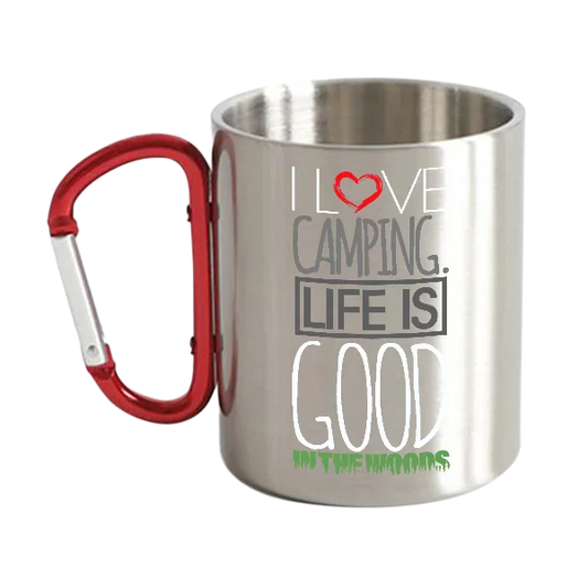 I Love Camping In The Woods Carabiner Mug 12oz